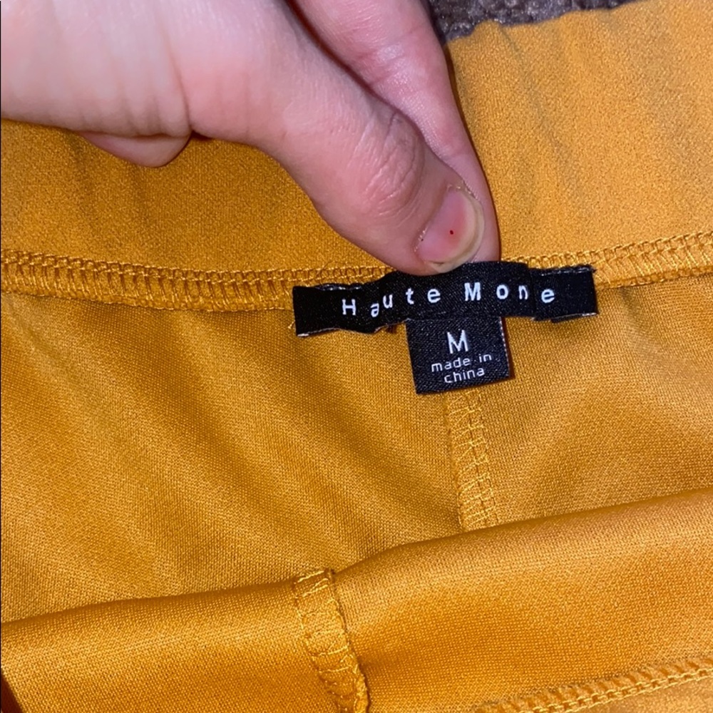 Haute Monde Mustard Yellow Skort - Picture 3 of 4